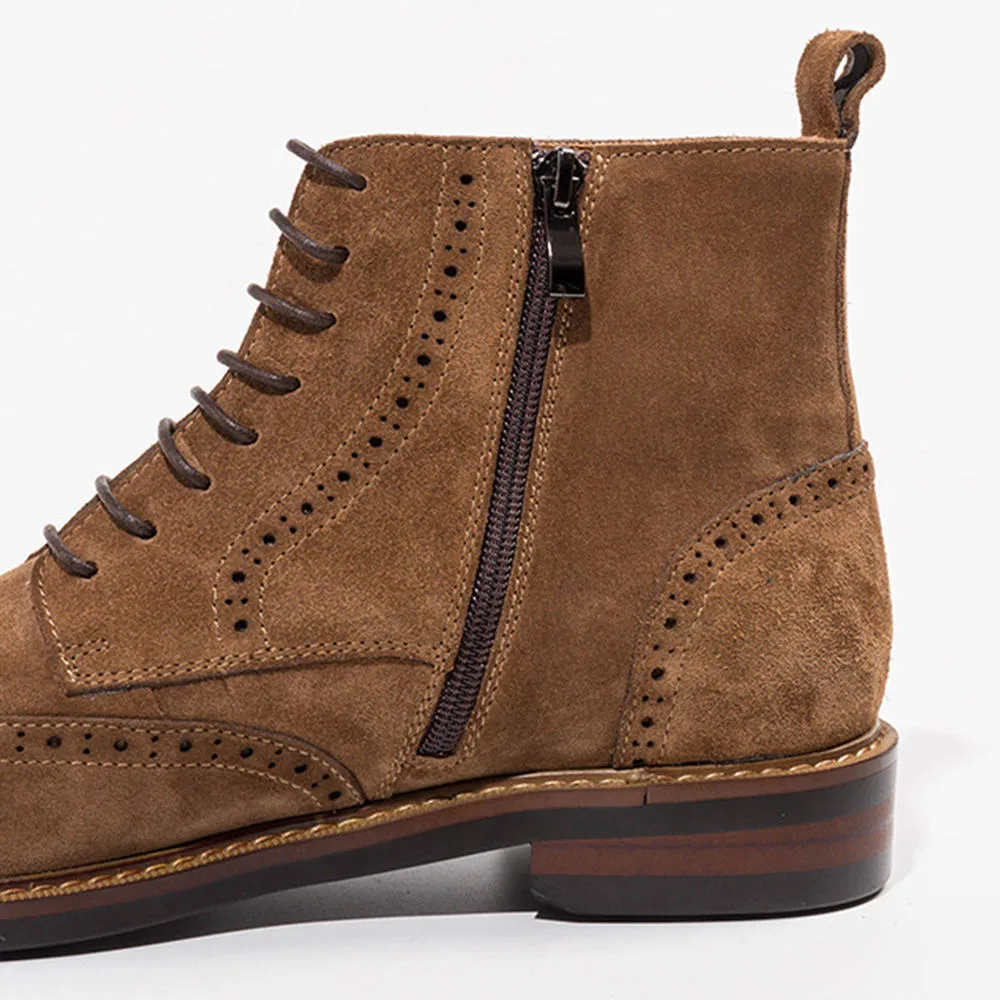Handmade Premium Leather Lace-Up Boots