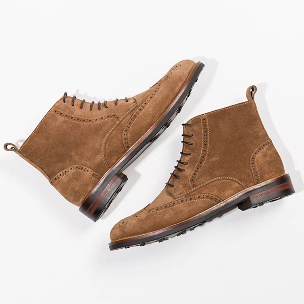 Handmade Premium Leather Lace-Up Boots