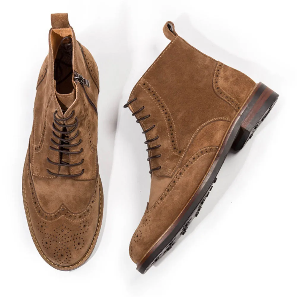 Handmade Premium Leather Lace-Up Boots