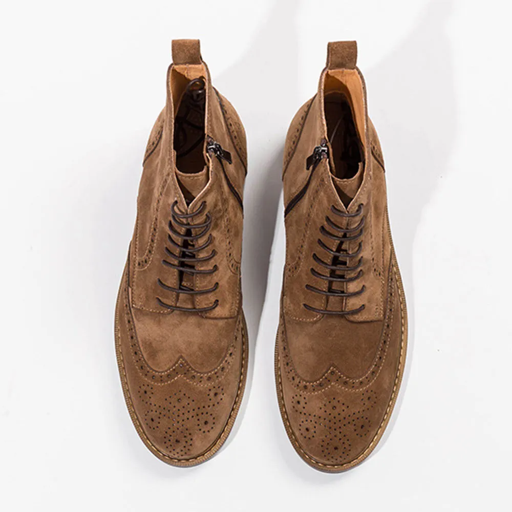 Handmade Premium Leather Lace-Up Boots