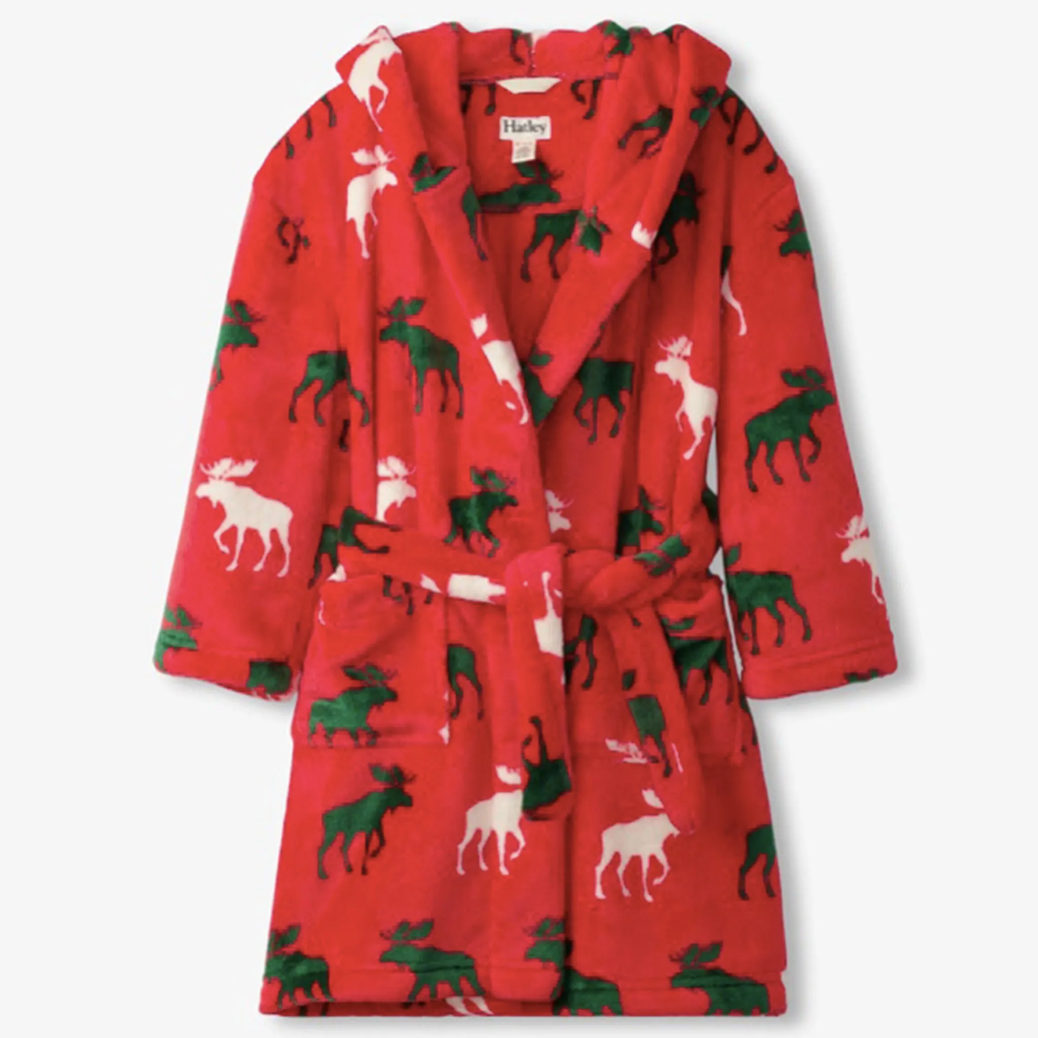 Hatley Holiday Moose Fleece Robe
