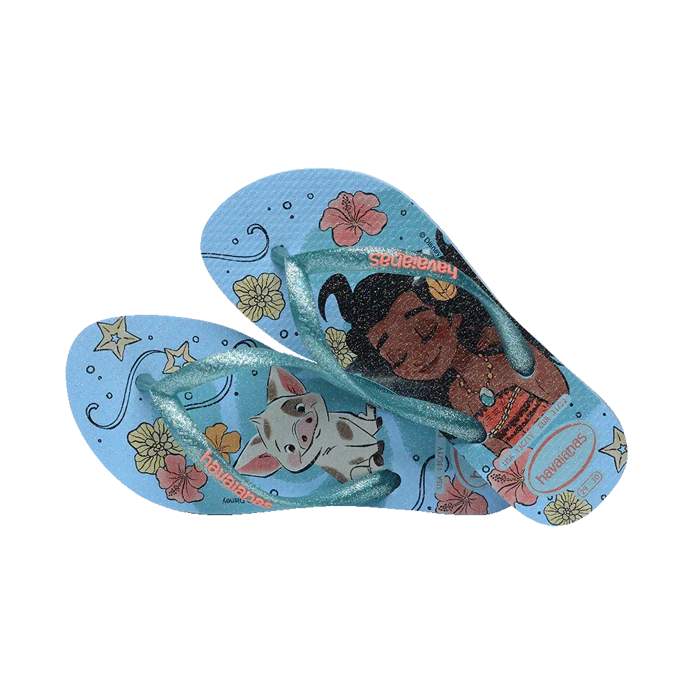 Havaianas Kids Slim Princess - Moana - Blue/Blue