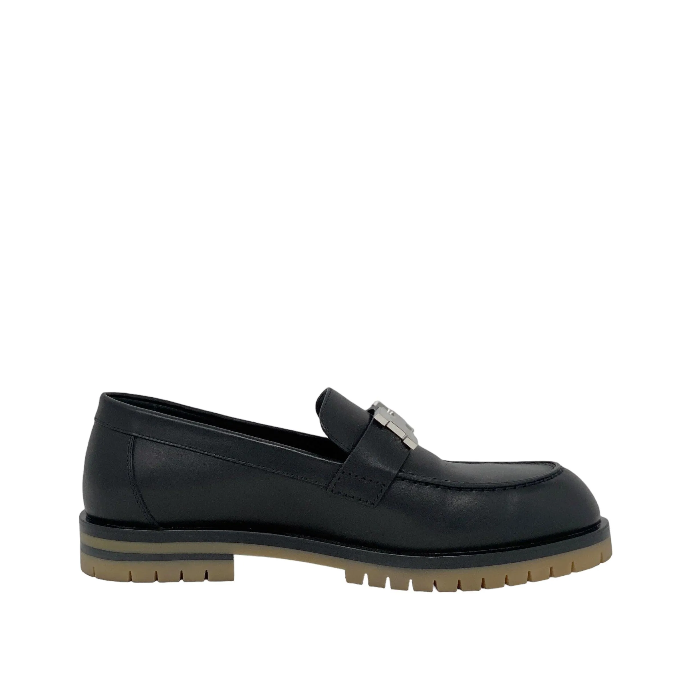 Hermes Noir Faubourg Loafers 35.5