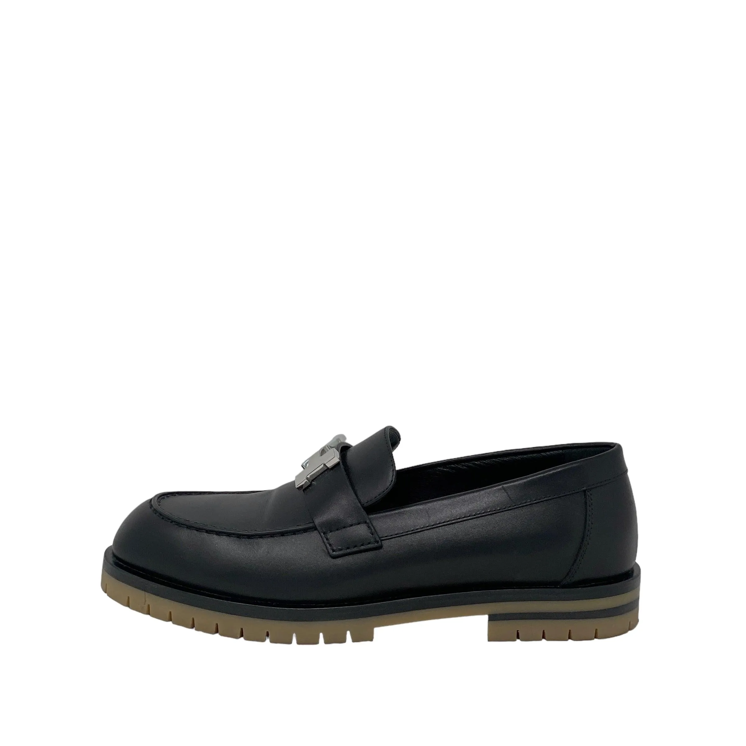 Hermes Noir Faubourg Loafers 35.5