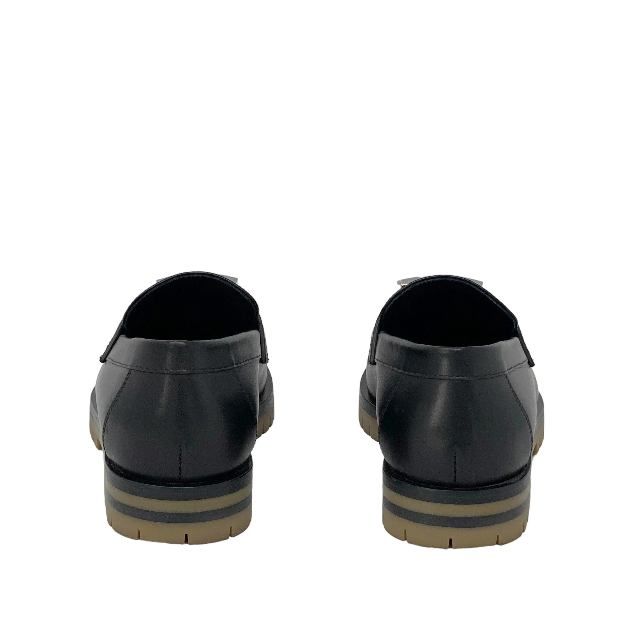 Hermes Noir Faubourg Loafers 35.5