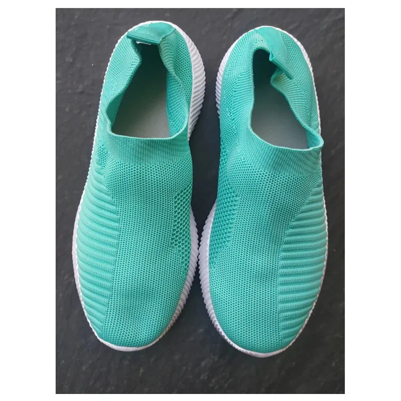 High-Quality Women's Vulcanized Sneakers: Slip-On Flats and Loafers in Plus Size 42 for Walking