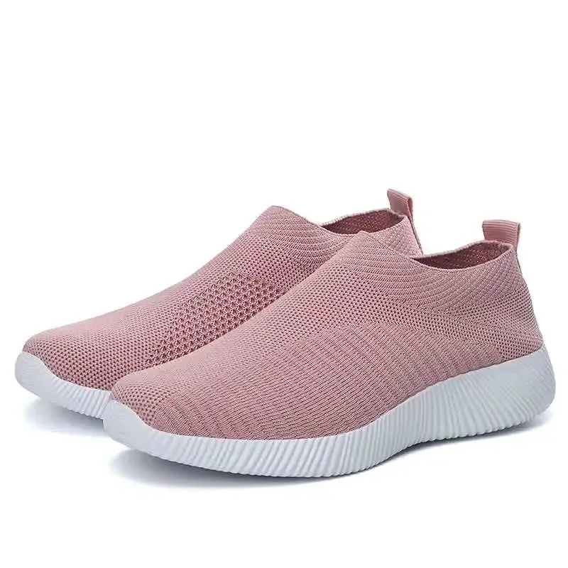 High-Quality Women's Vulcanized Sneakers: Slip-On Flats and Loafers in Plus Size 42 for Walking