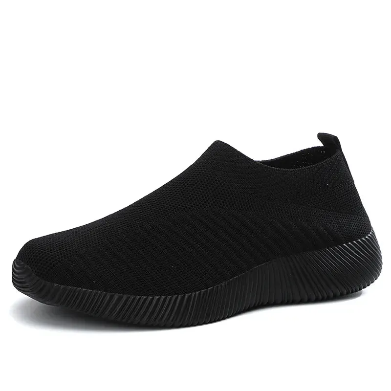 High-Quality Women's Vulcanized Sneakers: Slip-On Flats and Loafers in Plus Size 42 for Walking