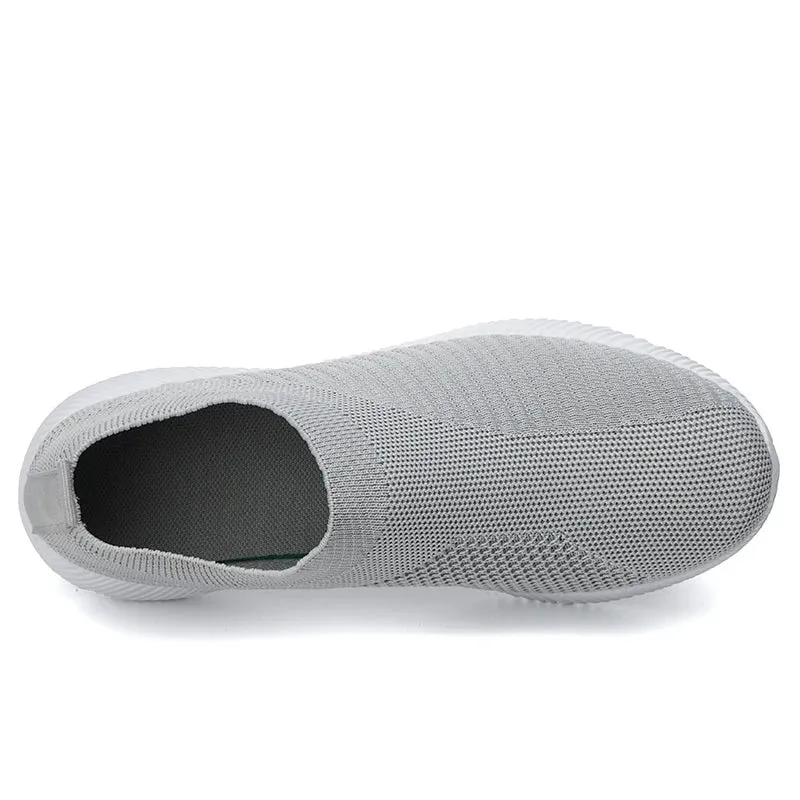 High-Quality Women's Vulcanized Sneakers: Slip-On Flats and Loafers in Plus Size 42 for Walking