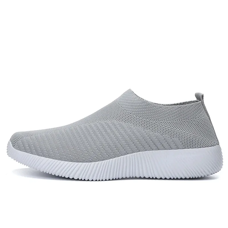 High-Quality Women's Vulcanized Sneakers: Slip-On Flats and Loafers in Plus Size 42 for Walking