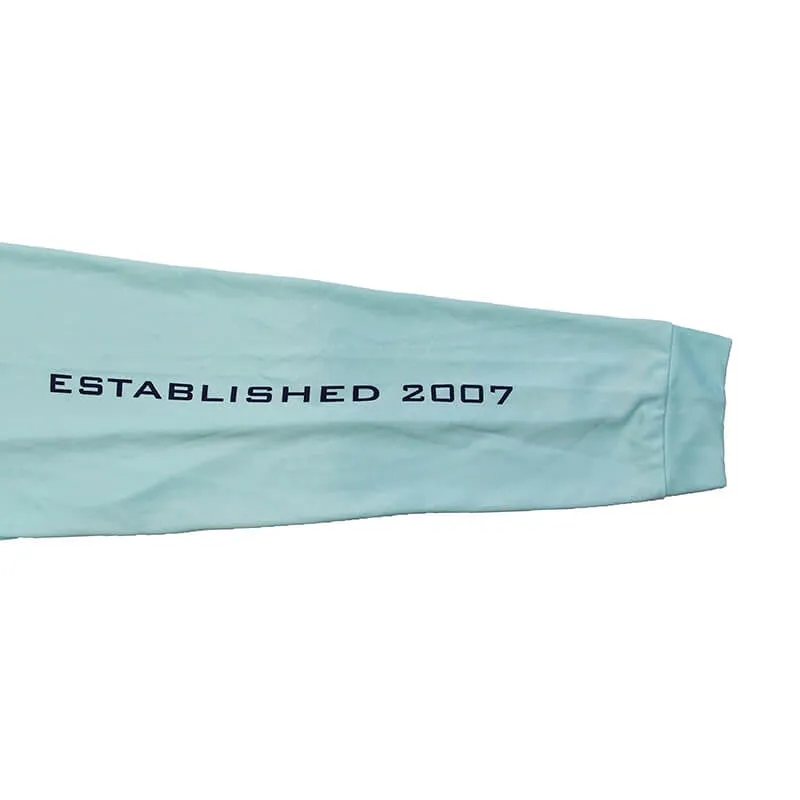 Hooded LS Sun Tee - Aqua Blue