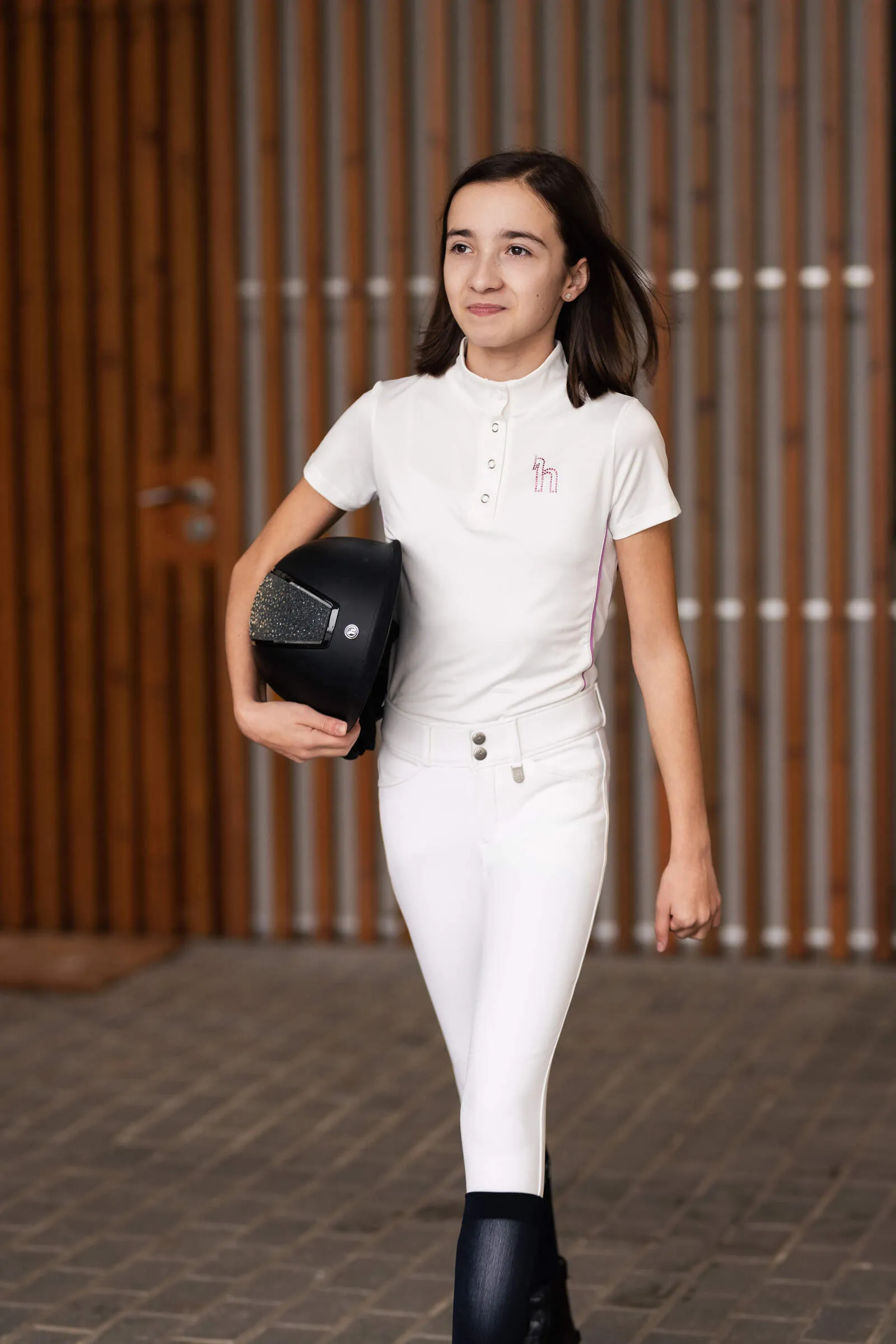 Horze Nyra JR Show Shirt White