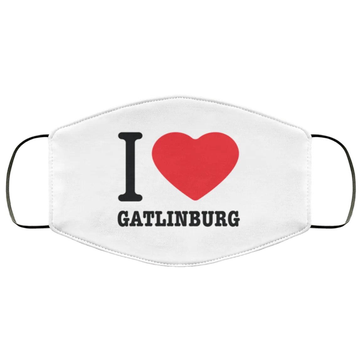 I Love Gatlinburg - Adult Face Mask