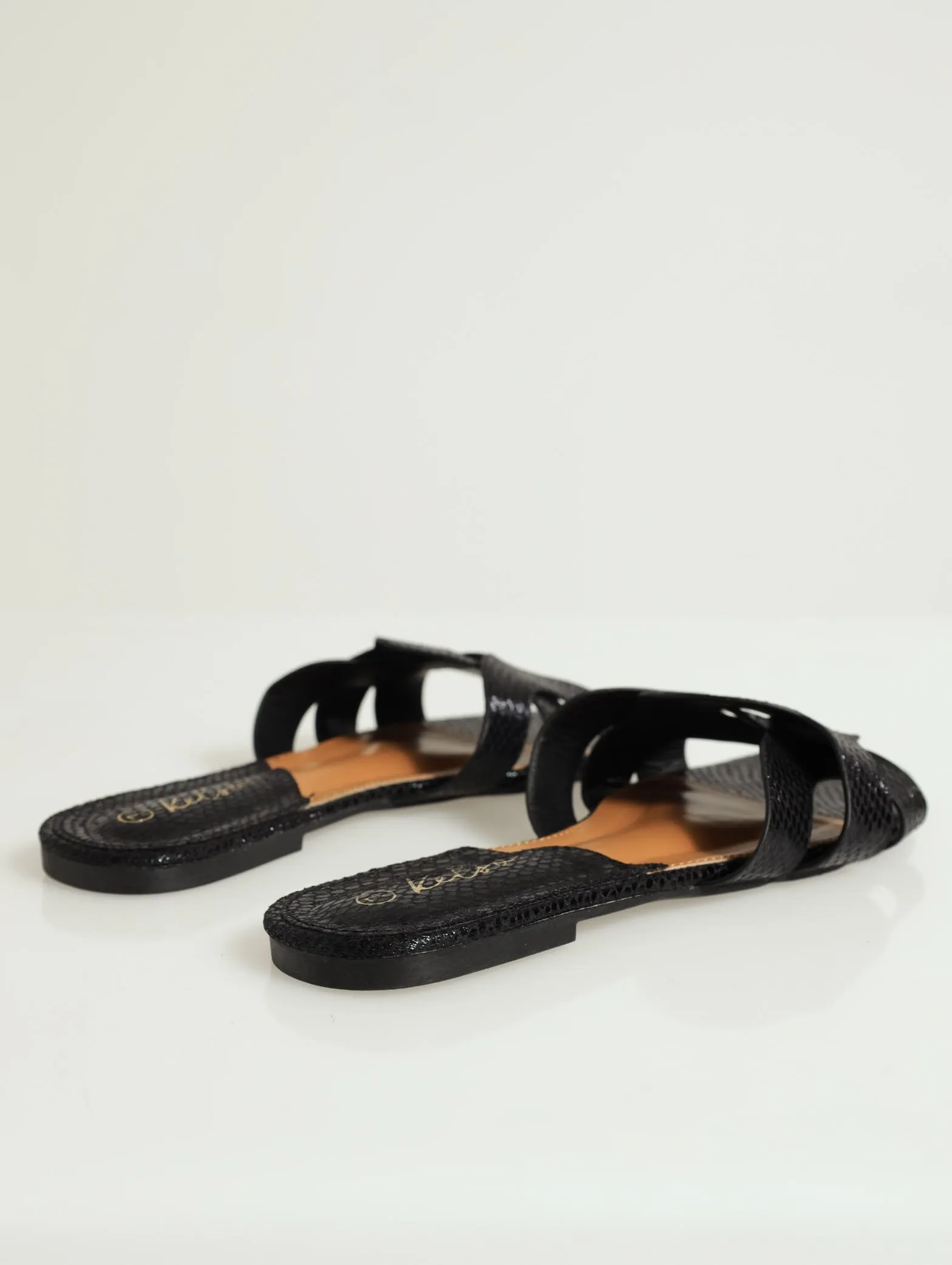 Interlock Strap Mule Sandal - Black