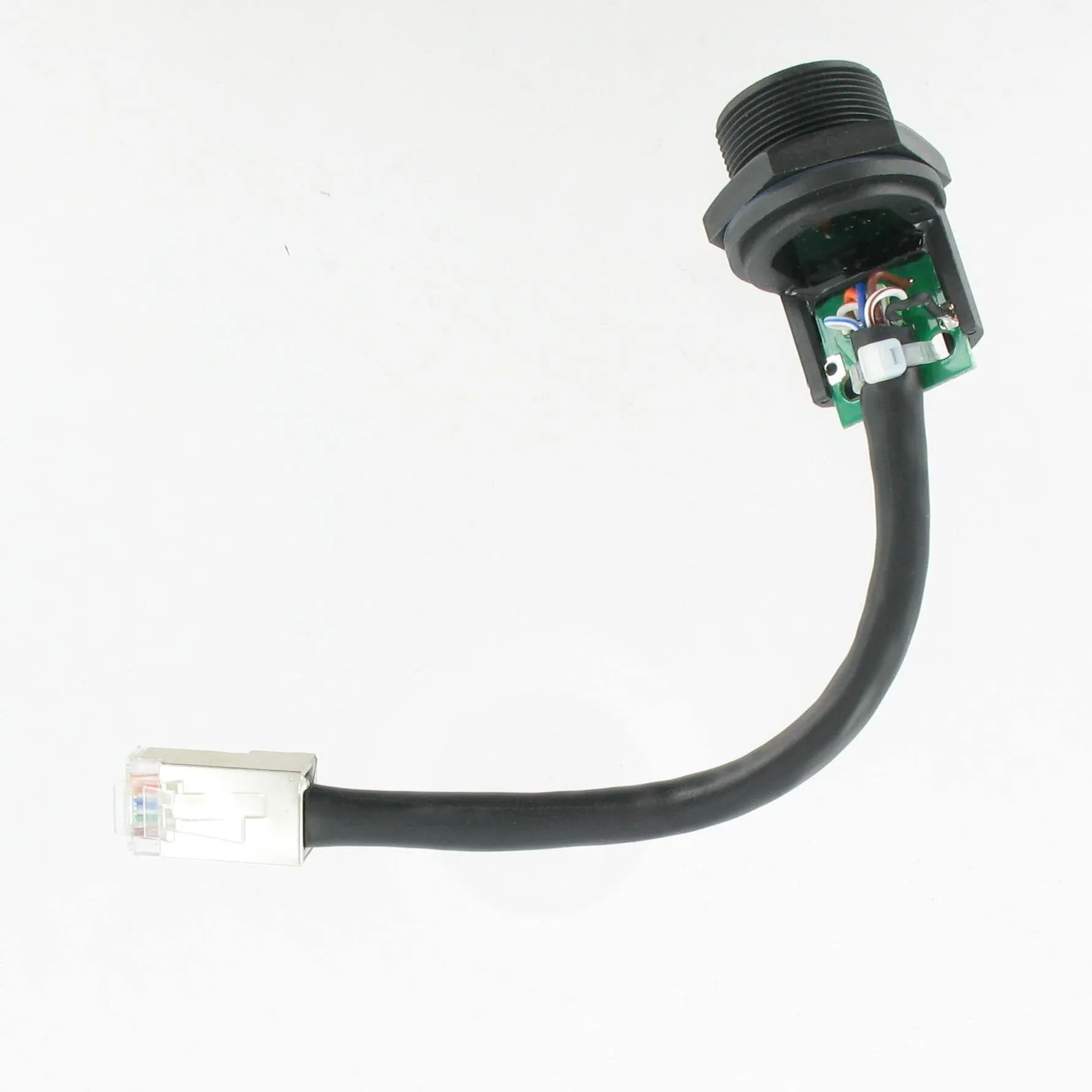 IP67 Panel RJ45 mated Waterproof   Int lead 200mm