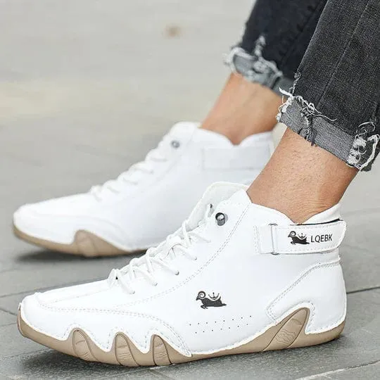 James | Stylish Suede High-Top Sneakers with Adjustable Strap for Men