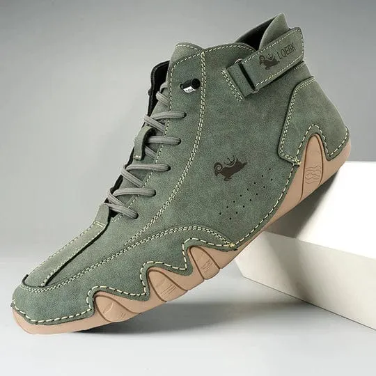 James | Stylish Suede High-Top Sneakers with Adjustable Strap for Men