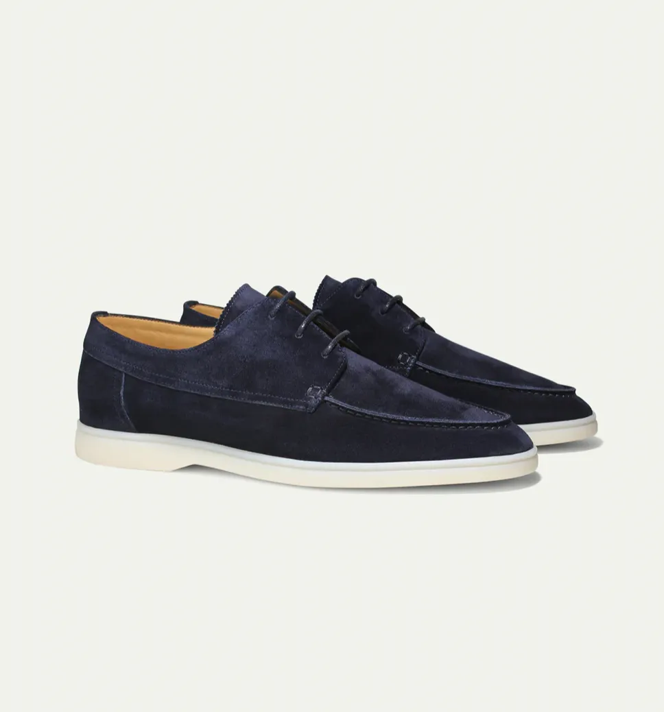 Kenneth - Men's Suede Lace-Up Loafers