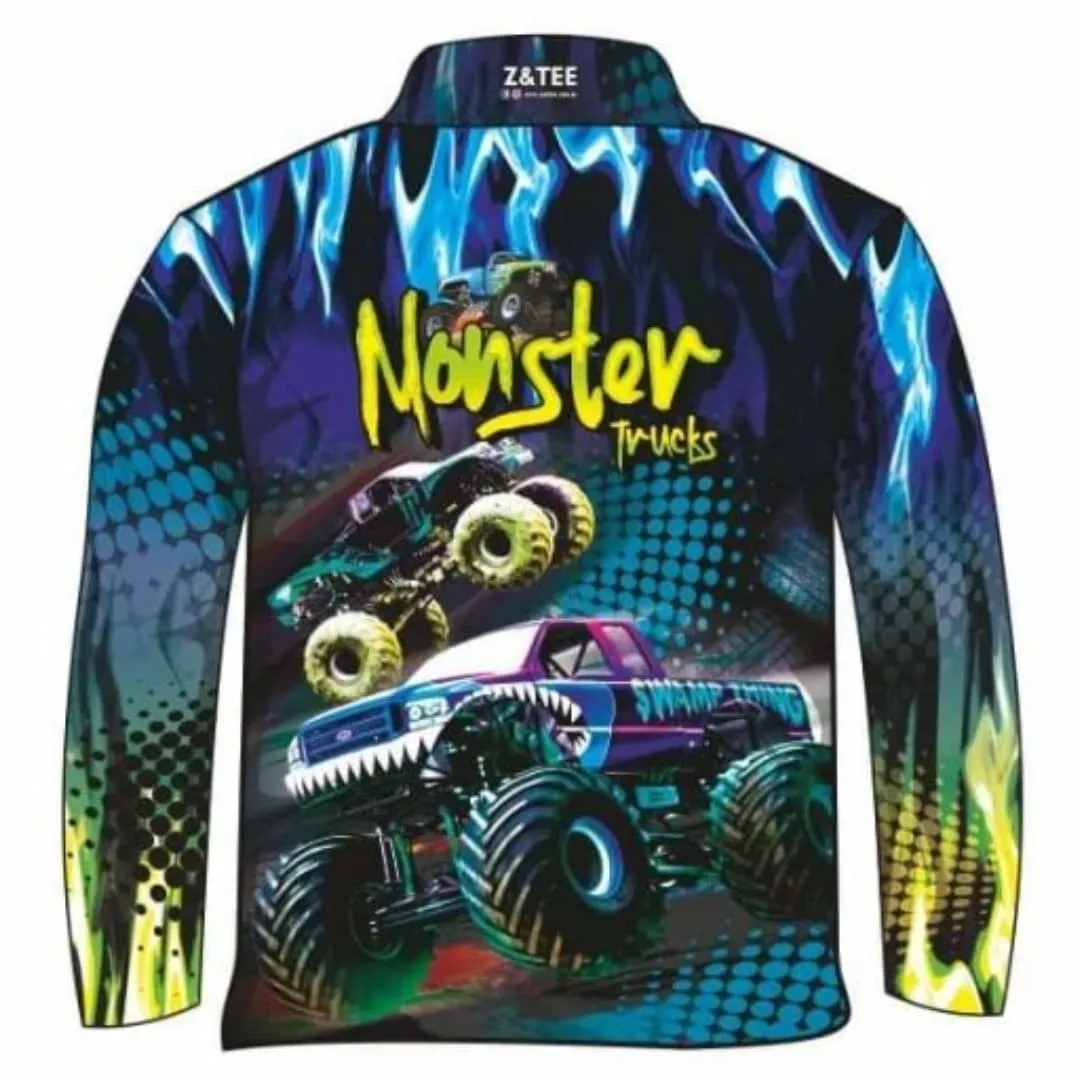 Kids | Monster Truck Blue Fishing Shirt ★Pre-Order★