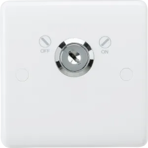 Knightsbridge CU8341L White Curved Edge 20A DP Lockable Switch