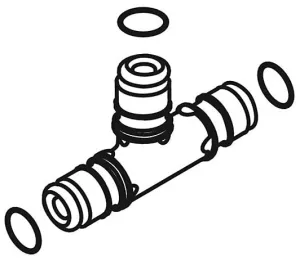 KOHLER K-1113617 Assembly, Quick Connect Tee