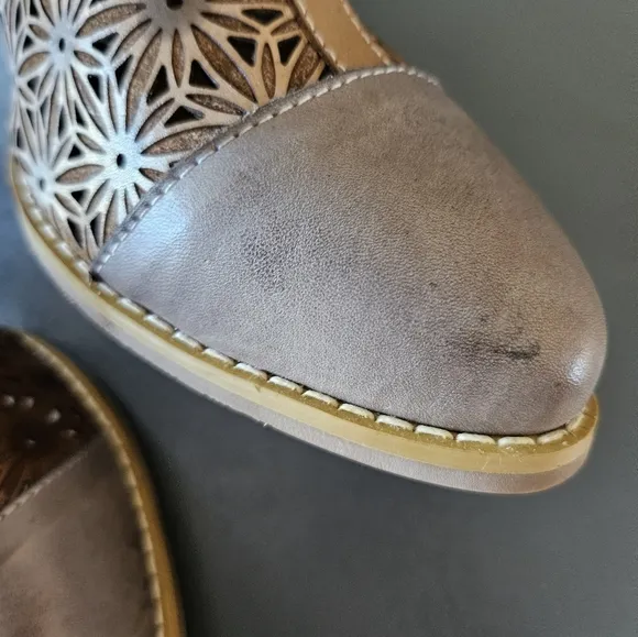 L'ARTISTE Womens Pauletta Grey Multi Cutout Sandals Sz EU 41 / US 9.5-10