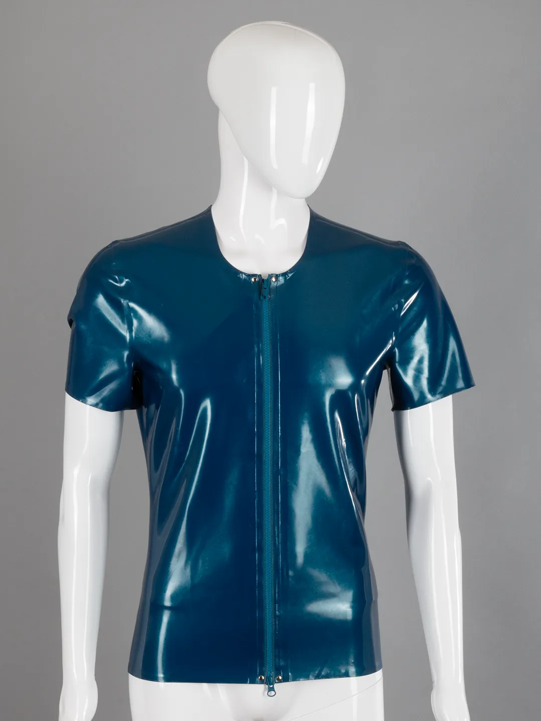 Latex Front Zip T-Shirt
