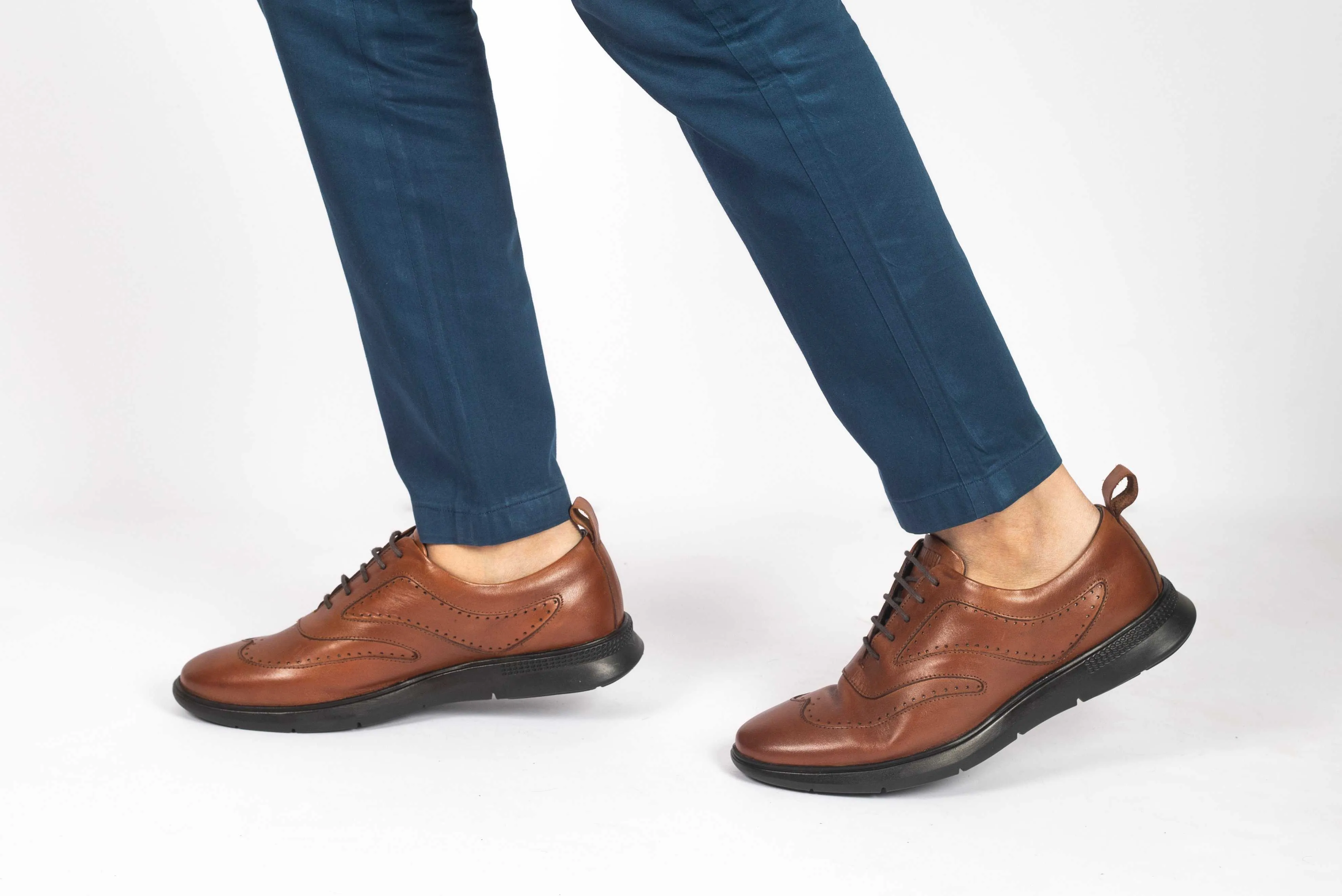 Legwork Shoes Classico Wingtip Oxford British Tan Full Grain Leather Sneaker