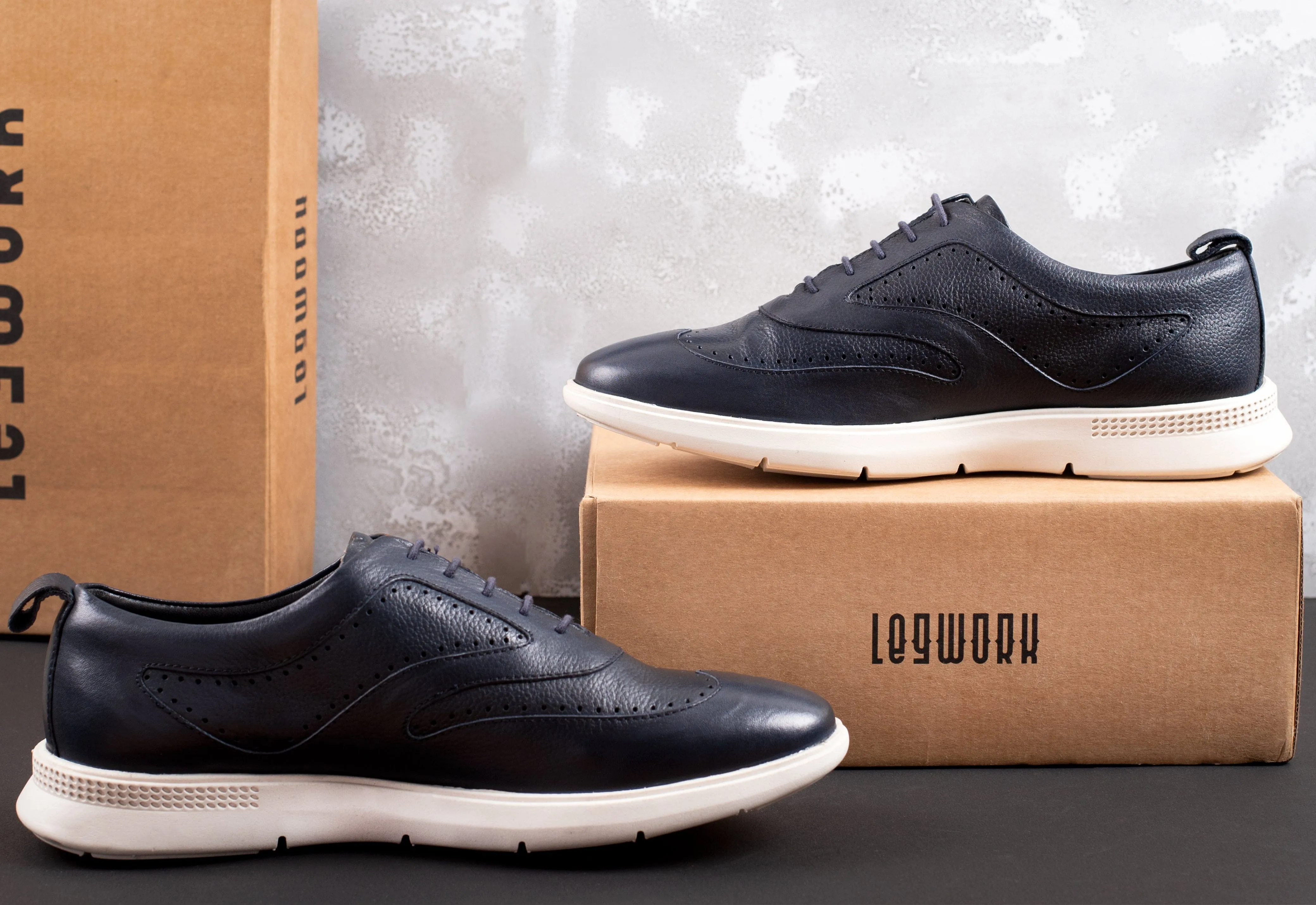 Legwork Shoes Classico Wingtip Oxford British Tan Full Grain Leather Sneaker