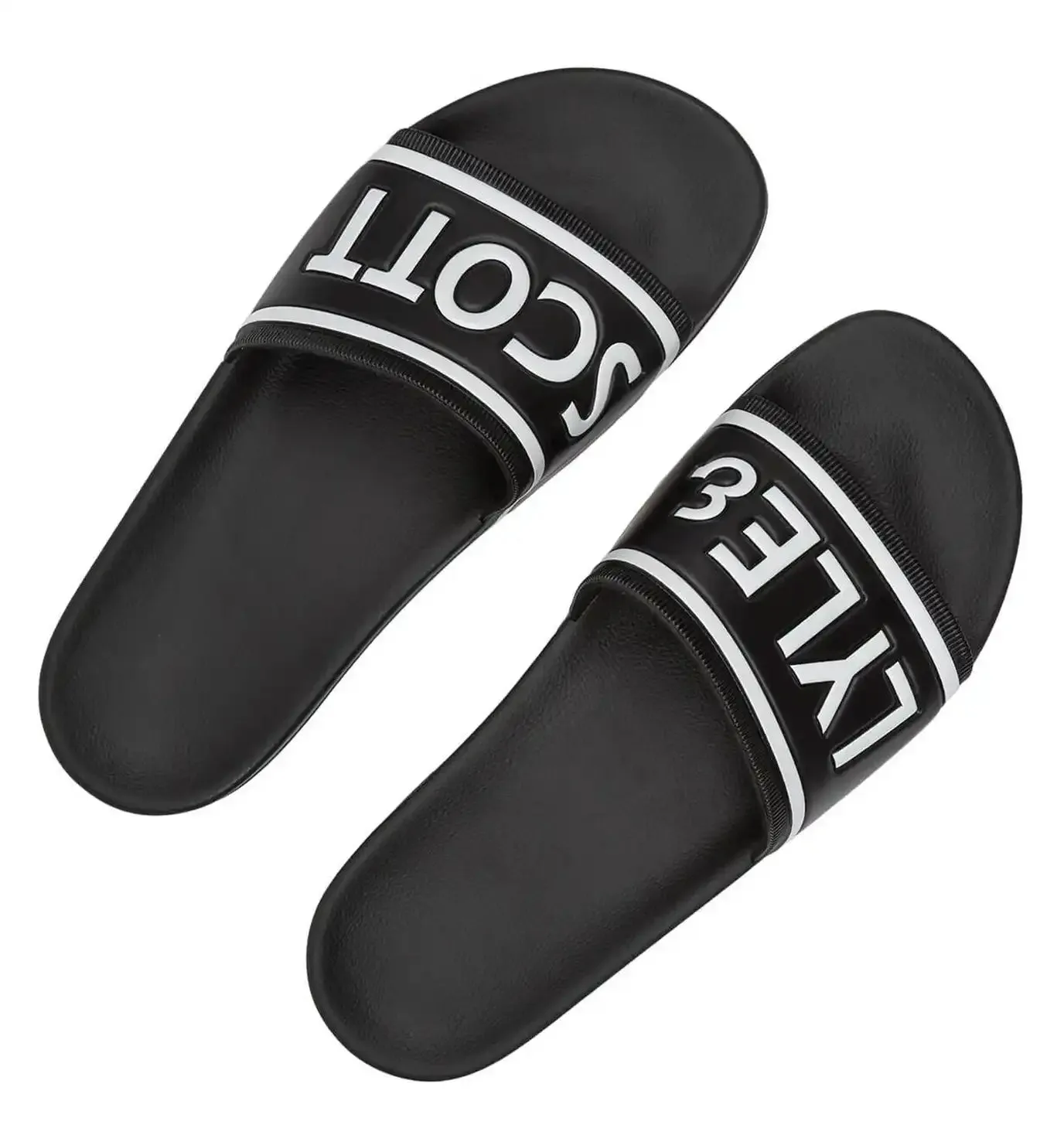 Lyle & Scott Mens Sliders Jet Black