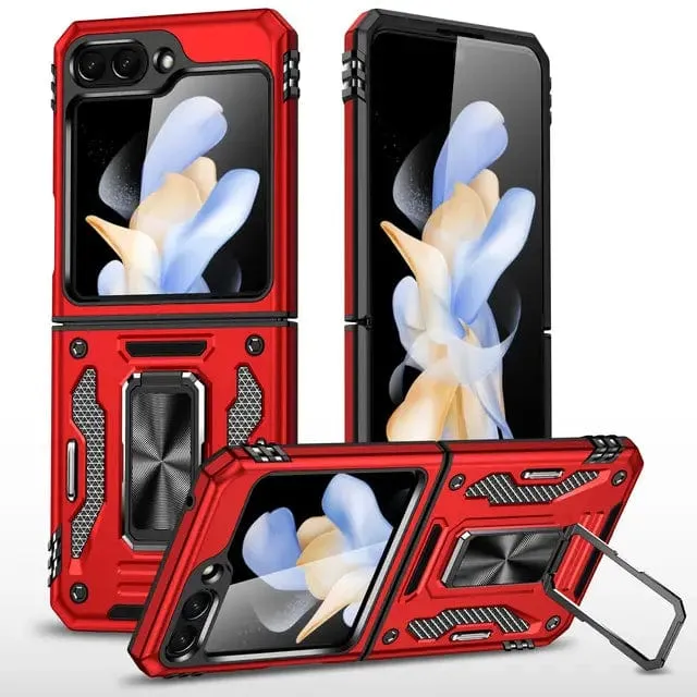 Magnetic Case With Kickstand & Camera Cover For Samsung Z Flip