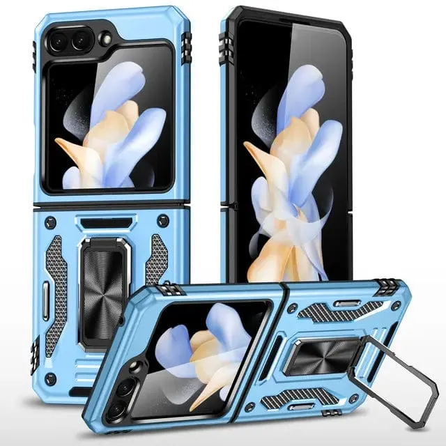 Magnetic Case With Kickstand & Camera Cover For Samsung Z Flip