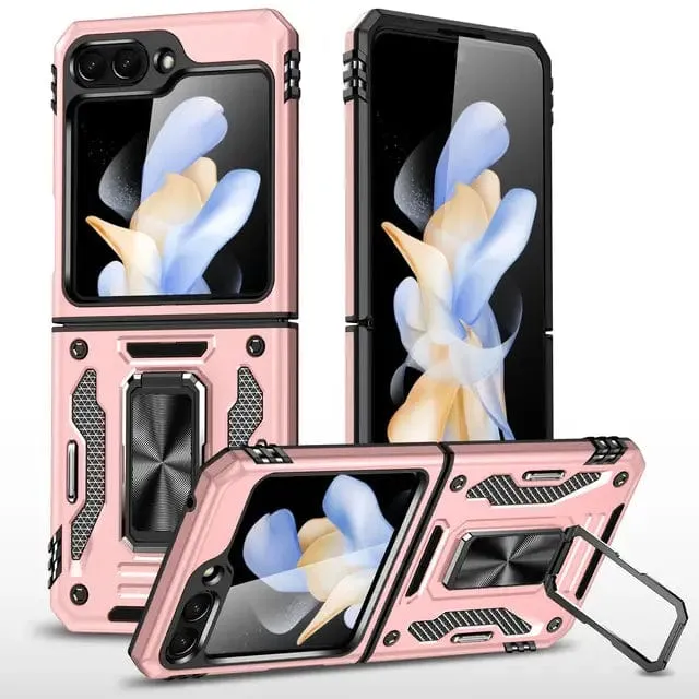 Magnetic Case With Kickstand & Camera Cover For Samsung Z Flip