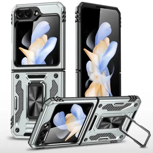 Magnetic Case With Kickstand & Camera Cover For Samsung Z Flip