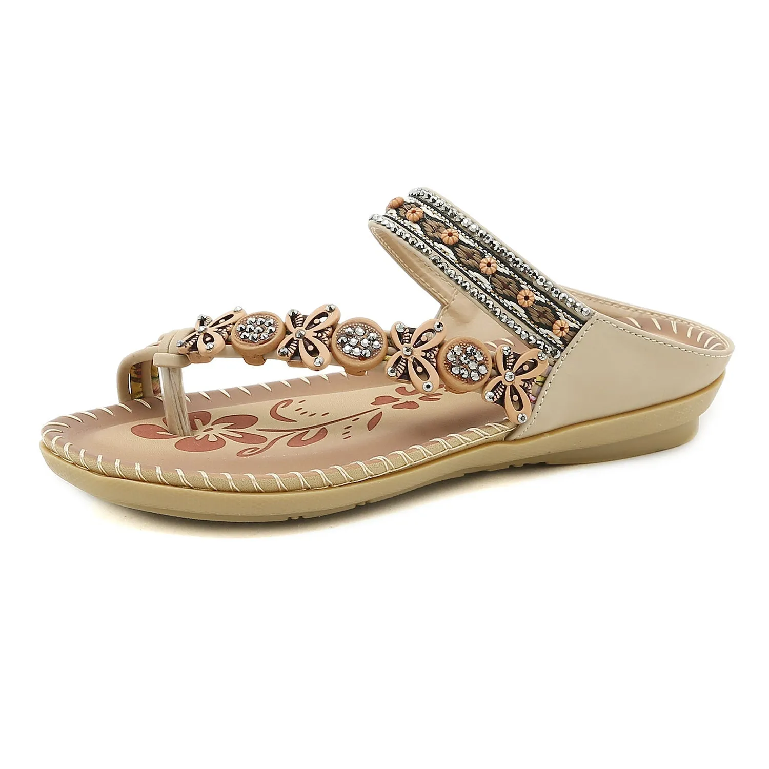 Mandi® | Bequeme Bohemian Frauen Flip Flops