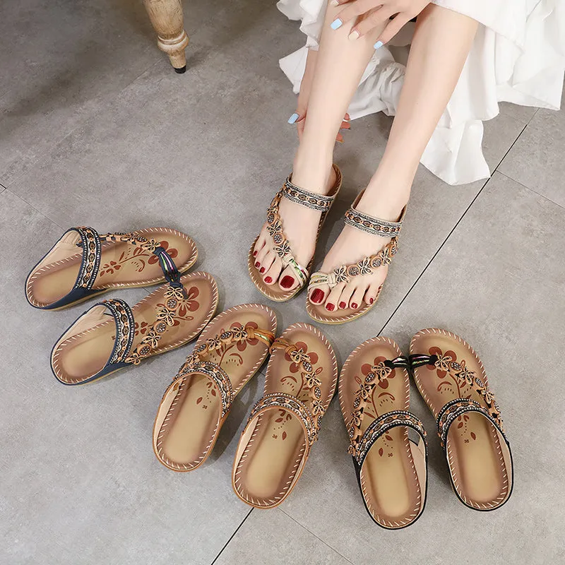 Mandi® | Bequeme Bohemian Frauen Flip Flops