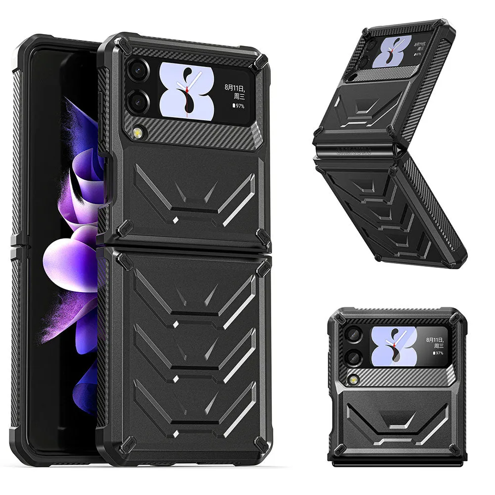 Mecha All-inclusive Rugged Phone Case For Samsung Galaxy Z Flip4 Flip3 5G