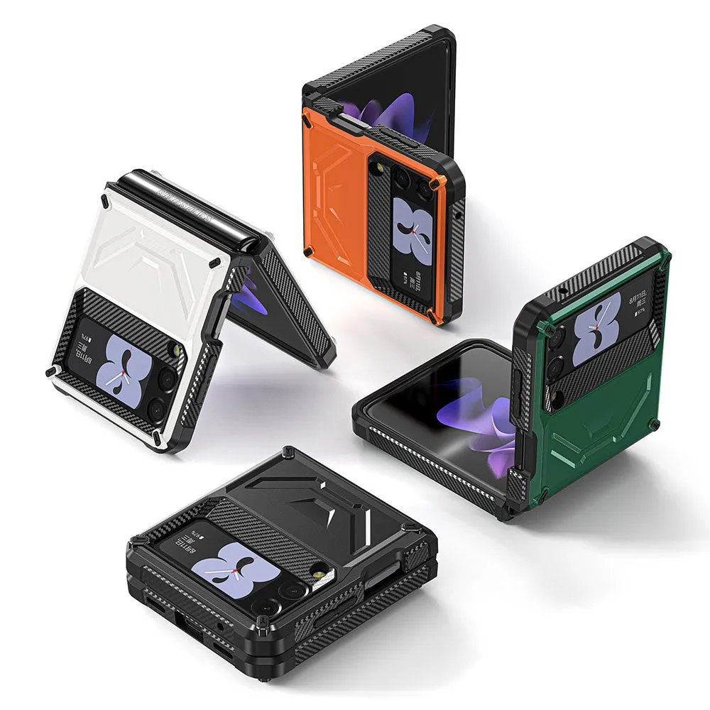 Mecha All-inclusive Rugged Phone Case For Samsung Galaxy Z Flip4 Flip3 5G