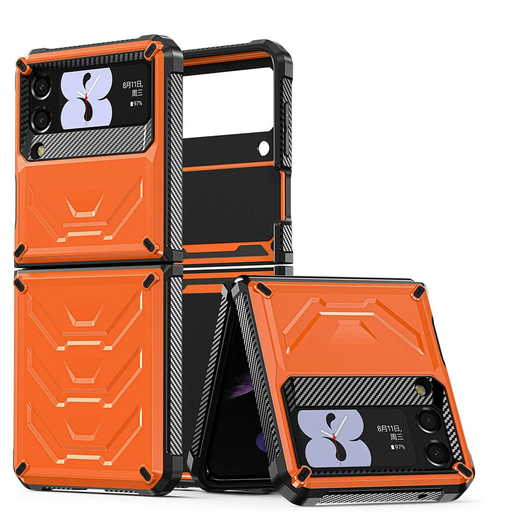 Mecha All-inclusive Rugged Phone Case For Samsung Galaxy Z Flip4 Flip3 5G