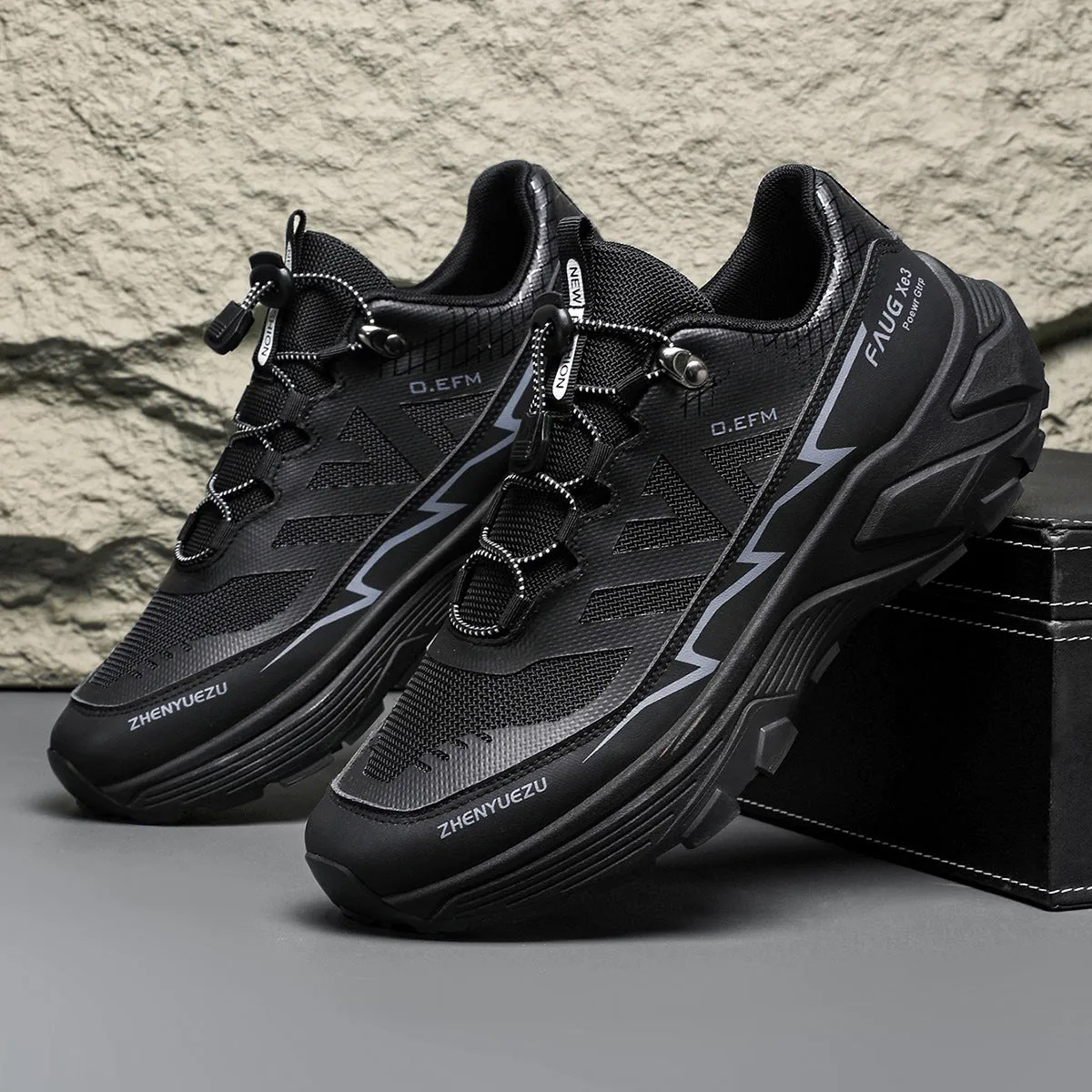 Men Colorblock Sneakers Outdoor Casual Mountaineering