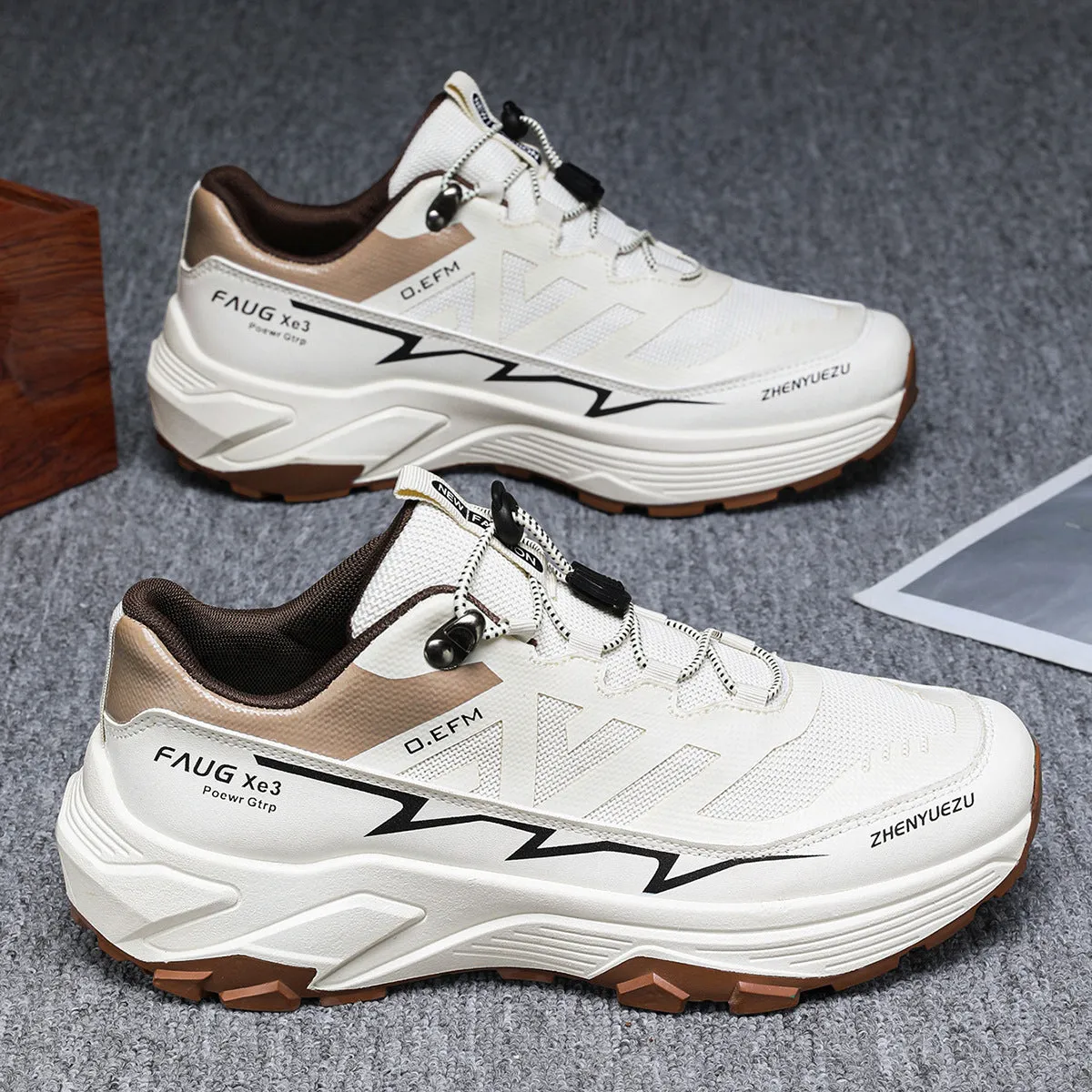 Men Colorblock Sneakers Outdoor Casual Mountaineering