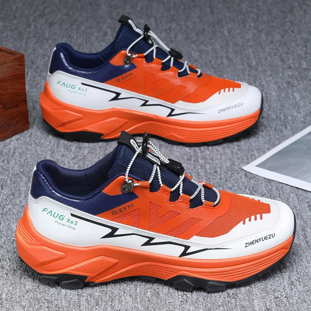 Men Colorblock Sneakers Outdoor Casual Mountaineering