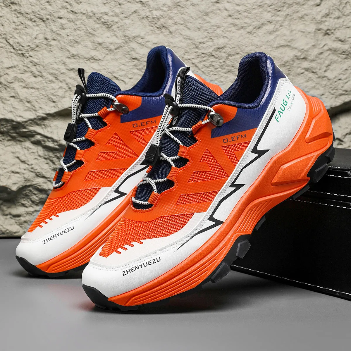 Men Colorblock Sneakers Outdoor Casual Mountaineering