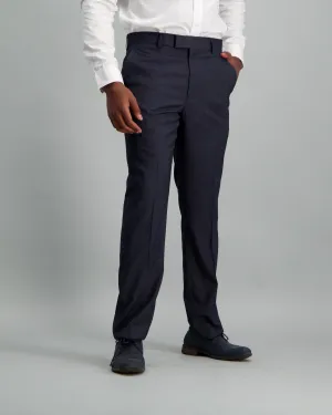 Mens - Bird Eye Suit Trouser - Dark Blue