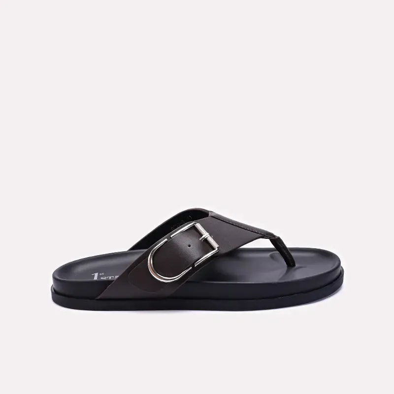 Mens Dark Brown Flip Flops 0151110