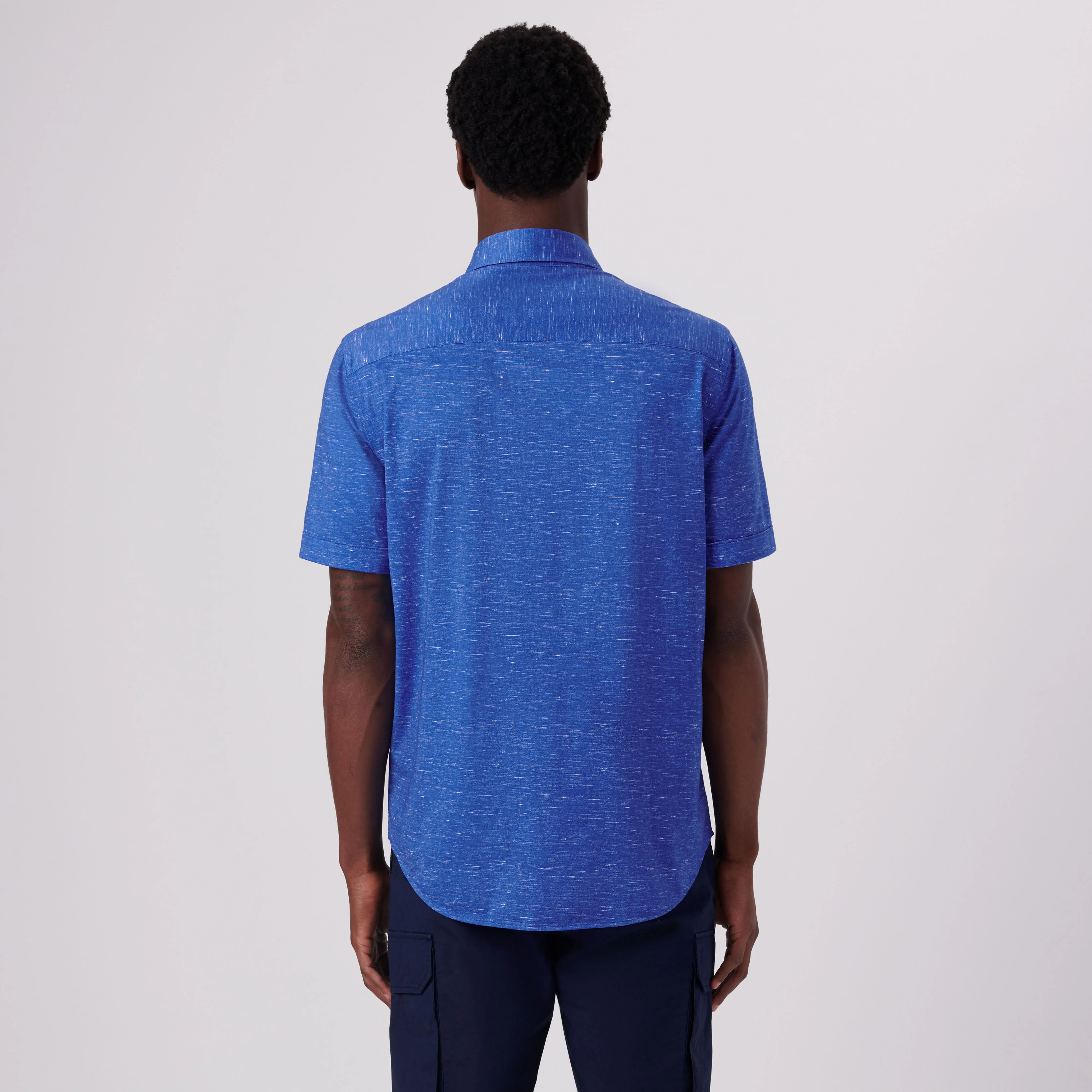 Miles Heather Print OoohCotton Short Sleeve Shirt