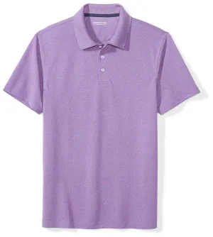 New Amazon Essentials Men's Quick Dry Golf Polo Shirt, Purple Heather, Sz XL, Fits like XXL!