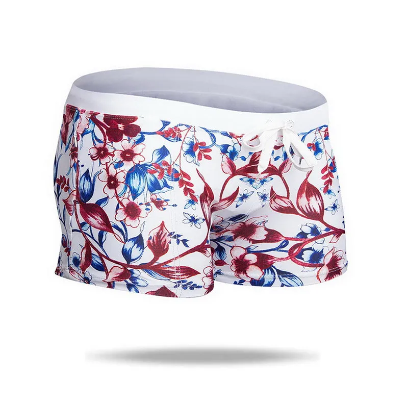 New Style Quick Dry Men's Swim Boxer Brief  with Dual Zipper Pockets