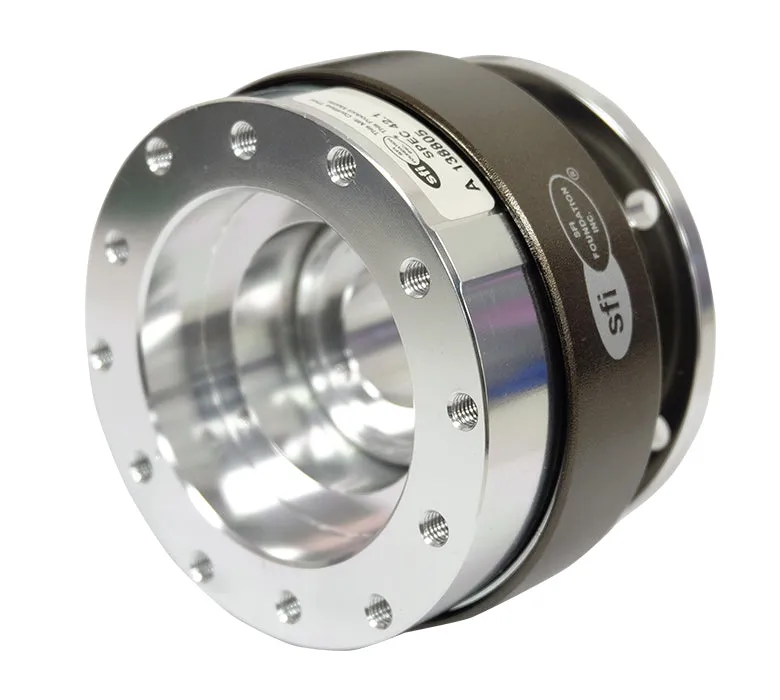 NRG SRK-200-1SL Silver Body Chrome Ring Quick Release SFI SPEC 42.1