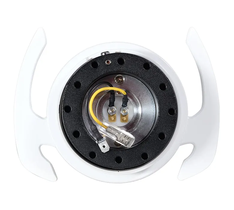 NRG SRK-700BK/WT Black Body / White Ring w/ Handles Quick Release Gen 4.0